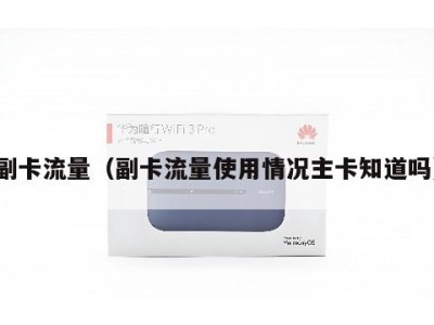 副卡流量（副卡流量使用情况主卡知道吗）