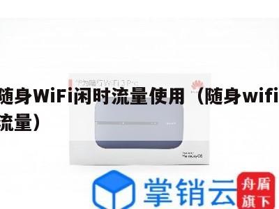 随身WiFi闲时流量使用（随身wifi 流量）