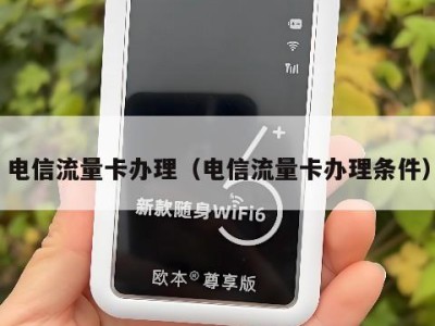 电信流量卡办理(电信流量卡办理条件)