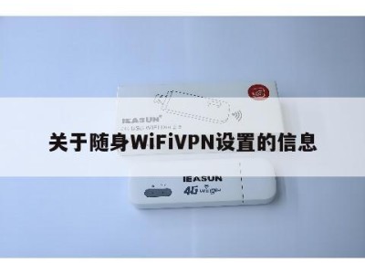 关于随身WiFiVPN设置的信息
